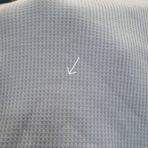 Ocean + Coast Womens XL Blue Waffle Knit Thermal Pajama Set Shirt Pants FLAWS - Picture 12 of 16